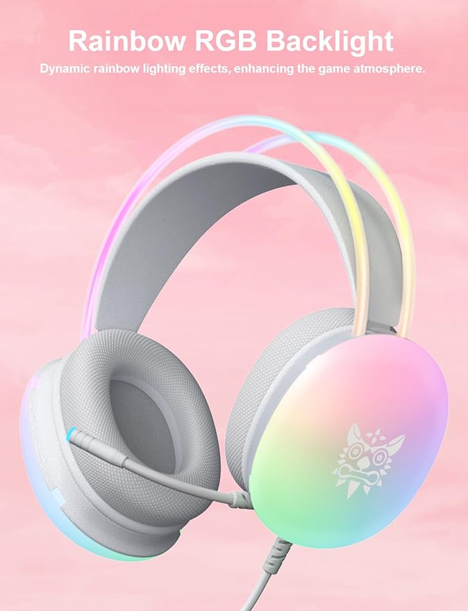 Immerse Yourself in Colorful Gaming Adventures with Rainbow Gaming Headphones